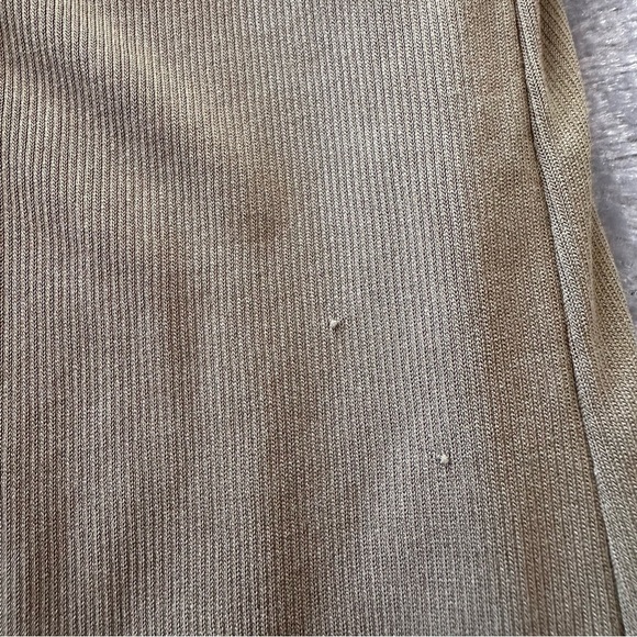 Good American Micro Rib Stretch Tank Midi Green Sage Sleeveless Bodycon Dress - Picture 9 of 13